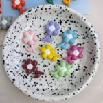 Solid Color Acrylic Beads flower-stem beads