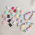 Solid Color Acrylic Beads Hugme cute bear beads