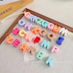 Solid Color Acrylic Beads Solid-color alphabet beads