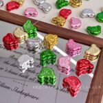 High-Quality UV Beads Metallic plated bear figurine