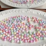 Solid Color Acrylic Beads 8mm star beads
