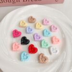 Solid Color Acrylic Beads Cookie love beads