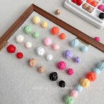 Solid Color Acrylic Beads Wool ball beads