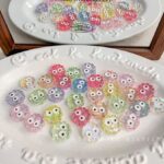 High-Quality UV Beads Transparent and colorful coal ball biscuit beads