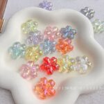 Transparent Iridescent Plated Beads Transparent AB color sakura beads