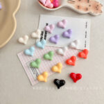 Solid Color Acrylic Beads Heart beads-503