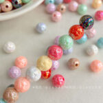 Solid Color Iridescent Plated Beads 10mm star round beads