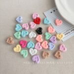 Solid Color Acrylic Beads Cookie love beads