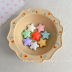 Solid Color Acrylic Beads Big hole star beads