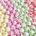 Solid Color Acrylic Beads 8mm star beads