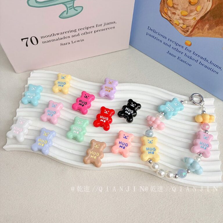 Solid Color Acrylic Beads Hugme cute bear beads
