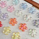 Transparent Iridescent Plated Beads Transparent AB color sakura beads