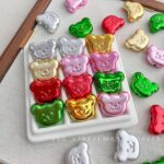 High-Quality UV Beads Metallic plated bear figurine
