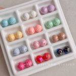Solid Color Iridescent Plated Beads 10mm AB Pumpkin bead