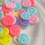 Plastic beads Plastic smiley face beads