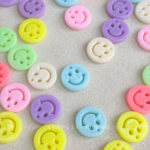 Plastic beads Plastic smiley face beads