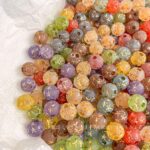 Transparent Acrylic Beads 8mm Matte gold wire star bead