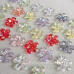 Flower & Leaf Shaped Charms Transparent ab five-petaled flower-112