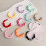 Solid Color Acrylic Beads Moon beads