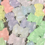 Transparent Acrylic Beads Luminous glitter bowknot