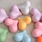 Solid Color Acrylic Beads Heart beads-503