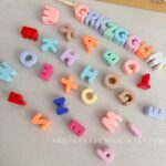 Solid Color Acrylic Beads Solid-color alphabet beads