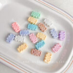Solid Color Iridescent Plated Beads AB cream beads