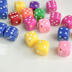 Solid Color Acrylic Beads Dice beads