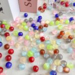 Resin Beads 10mm Glitter resin beads