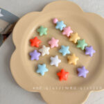 Solid Color Acrylic Beads Big hole star beads