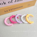 Solid Color Acrylic Beads Moon beads