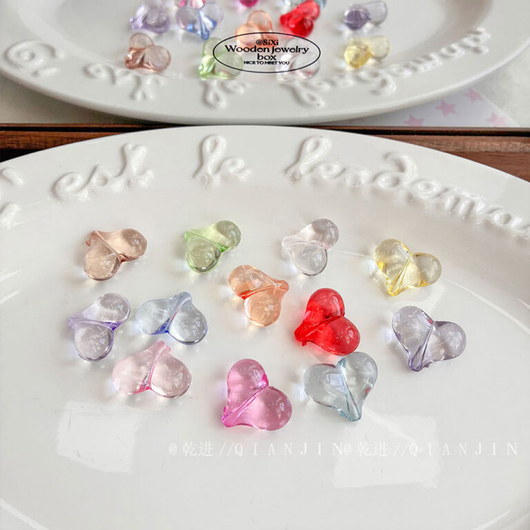 Transparent Acrylic Beads Transparent heart beads