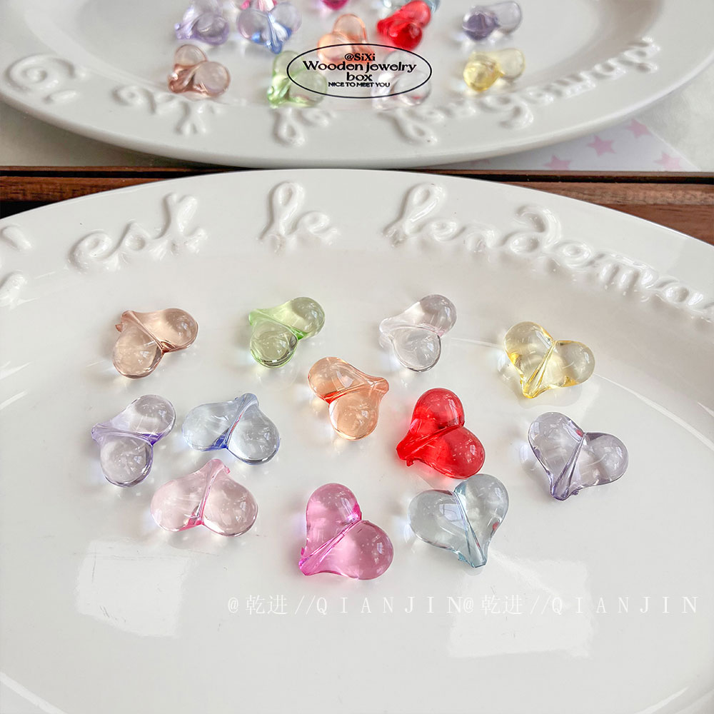 Transparent Acrylic Beads Transparent heart beads