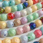 Solid Color Iridescent Plated Beads 10mm star round beads