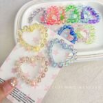 High-Quality UV Beads Wave-shaped heart beads