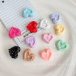 Solid Color Acrylic Beads Cookie love beads