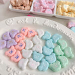 Solid Color Acrylic Beads Cute bear beads