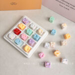 Solid Color Iridescent Plated Beads AB 14MM Cheese cubes