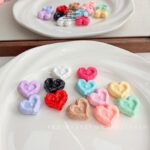 Solid Color Acrylic Beads Cookie love beads