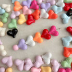 Solid Color Acrylic Beads Heart beads-503