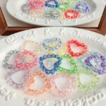 High-Quality UV Beads Wave-shaped heart beads