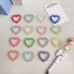 High-Quality UV Beads Wave-shaped heart beads