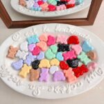 Solid Color Acrylic Beads solid HUGME bear heart -693 694 695