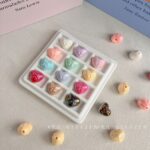Solid Color Iridescent Plated Beads AB bow heart beads