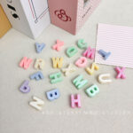 Imitation Pearl Beads Wide-hole pearl alphabet beads