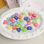 High-Quality UV Beads Jelly HUG ME heart beads