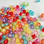 Transparent Acrylic Beads Bead in bead, four-cornered bead