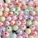 Solid Color Acrylic Beads 8mm star beads