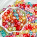 Transparent Acrylic Beads Bead in bead, four-cornered bead