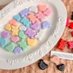 Solid Color Acrylic Beads solid HUGME bear heart -693 694 695